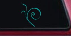 Curly Swirl Car or Truck Window Decal Sticker (Turquoise)