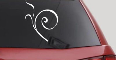 Curly Swirl Vinyl Decal for Car Truck Windows