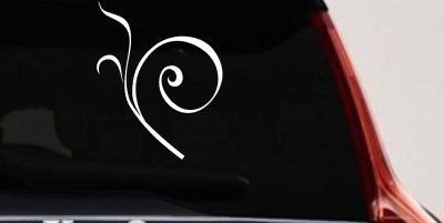 Curly Swirl Vinyl Decal for Car Truck Windows