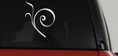 Curly Swirl Vinyl Decal for Car Truck Windows