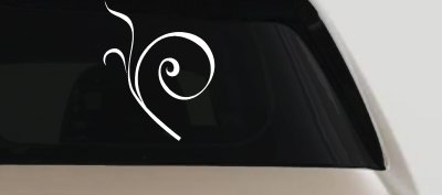Curly Swirl Vinyl Decal for Car Truck Windows