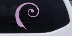 Single Line Swirl Car or Truck Window Decal Sticker (Lilac)