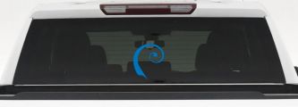 Single Line Swirl Car or Truck Window Decal Sticker (Sky Blue)