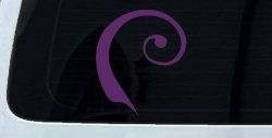 Single Line Swirl Car Truck Window Decal Vinyl Sticker (Violet)