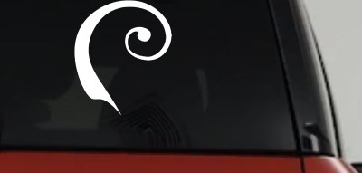 Single Line Swirl Car Truck Window Decal Vinyl Sticker