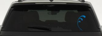 3 Leaf Swirl Car or Truck Window Decal Sticker (Sky Blue)