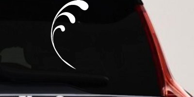 Elegant 3 Leaf Swirl Vinyl Decal for Car Truck Windows - Easy Apply Sticker