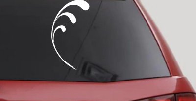 Elegant 3 Leaf Swirl Vinyl Decal for Car Truck Windows - Easy Apply Sticker