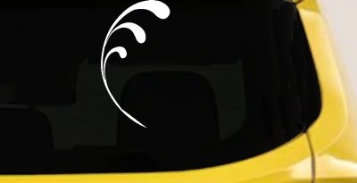Elegant 3 Leaf Swirl Vinyl Decal for Car Truck Windows - Easy Apply Sticker