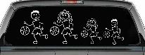 Basketball Stick Family Car or Truck Window Decal Sticker
