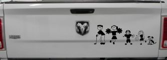 Golfing Dad Stick Family Car or Truck Window Decal Sticker (Black)