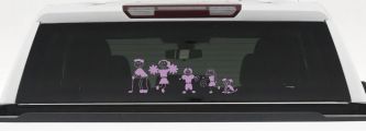 Golfing Dad Stick Family Car or Truck Window Decal Sticker (Lilac)