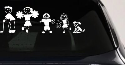 Golfing Dad Stick Family Decal Car Truck Window Vinyl Sticker