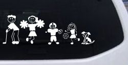 Golfing Dad Stick Family Car or Truck Window Decal Sticker