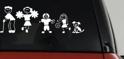 Golfing Dad Stick Family Decal Car Truck Window Vinyl Sticker