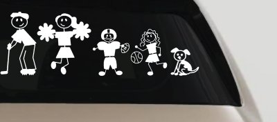 Golfing Dad Stick Family Decal Car Truck Window Vinyl Sticker