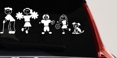 Golfing Dad Stick Family Decal Car Truck Window Vinyl Sticker