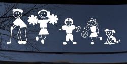 Golfing Dad Stick Family Car or Truck Window Decal Sticker