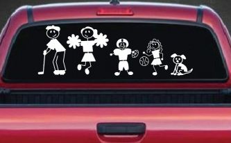 Golfing Dad Stick Family Car or Truck Window Decal Sticker