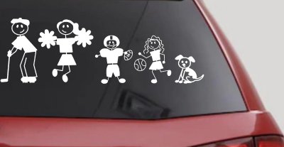 Golfing Dad Stick Family Decal Car Truck Window Vinyl Sticker