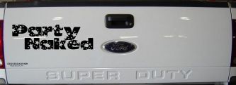 Party Naked Car or Truck Window Decal Sticker (Black)