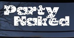 Party Naked Car or Truck Window Decal Sticker