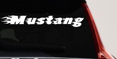 Flaming Mustang Racing Car Truck Window Vinyl Decal Sticker