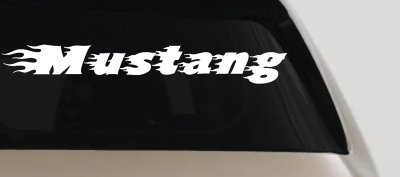 Flaming Mustang Racing Car Truck Window Vinyl Decal Sticker