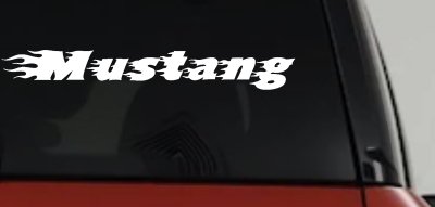 Flaming Mustang Racing Car Truck Window Vinyl Decal Sticker