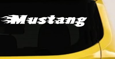 Flaming Mustang Racing Car Truck Window Vinyl Decal Sticker