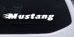 Flaming Mustang Racing Car or Truck Window Decal Sticker