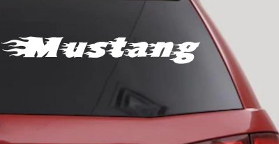 Flaming Mustang Racing Car Truck Window Vinyl Decal Sticker
