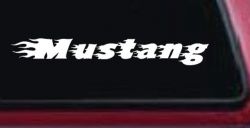 Flaming Mustang Racing Car or Truck Window Decal Sticker