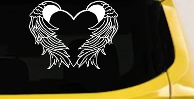 Christian Heart Angel Wings Decal for Car & Truck Windows