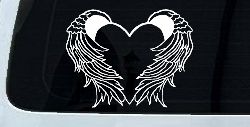Heart With Angel Wings Christian Car or Truck Window Decal Sticker