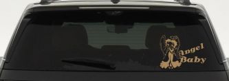 Betty Boop Angel Baby Lady Biker Car or Truck Window Decal Sticker (Light Brown)