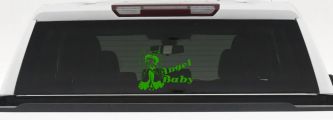 Betty Boop Angel Baby Lady Biker Car or Truck Window Decal Sticker (Lime)
