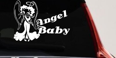 Betty Boop Angel Baby Car or Truck Vinyl Window Decal Sticker
