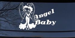 Betty Boop Angel Baby Lady Biker Car or Truck Window Decal Sticker
