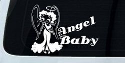 Betty Boop Angel Baby Lady Biker Car or Truck Window Decal Sticker