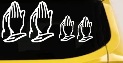 Praying Hands Christian Stick Family Car Decal Vinyl Sticker