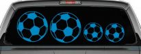 Soccer Ball Stick Family Car or Truck Window Decal Sticker (Blue)