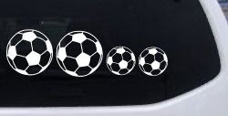 Soccer Ball Stick Family Car or Truck Window Decal Sticker