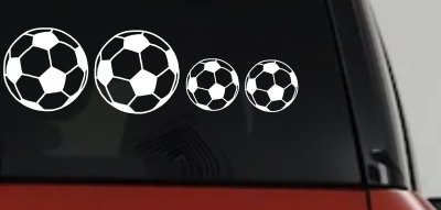 Soccer Ball Stick Family Decal Car Truck Window Vinyl Sticker Fun