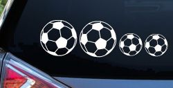 Soccer Ball Stick Family Car or Truck Window Decal Sticker