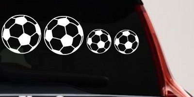 Soccer Ball Stick Family Decal Car Truck Window Vinyl Sticker Fun