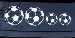 Soccer Ball Stick Family Car or Truck Window Decal Sticker