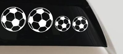 Soccer Ball Stick Family Decal Car Truck Window Vinyl Sticker Fun