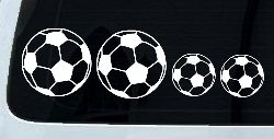 Soccer Ball Stick Family Car or Truck Window Decal Sticker