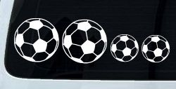 Soccer Ball Stick Family Car or Truck Window Decal Sticker